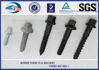 High Hardness 5.6 Grade 35# Railway Screw Spikes , DIN Standard